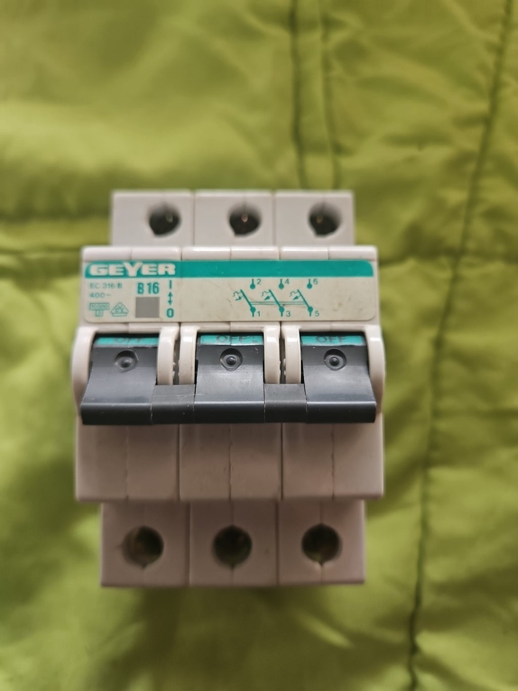 Original GEYER. Model: EC 316 B Stromstoßschalter Ausschalter 16A 380V, Tested