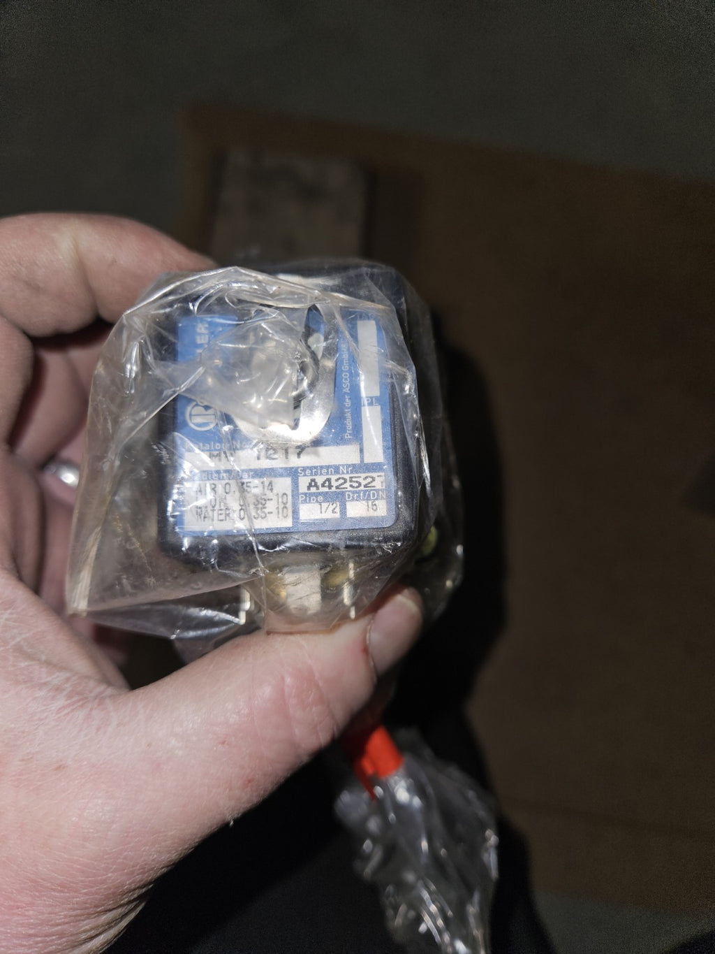 1 x Riegler Asco numatics Magnetventil MV 1217 A42527, Neu/Ovp New In Box Unused