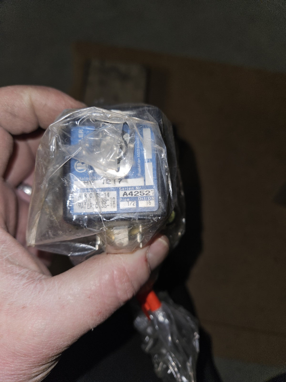 1 x Riegler Asco numatics Magnetventil MV 1217 A42527, Neu/Ovp New In Box Unused
