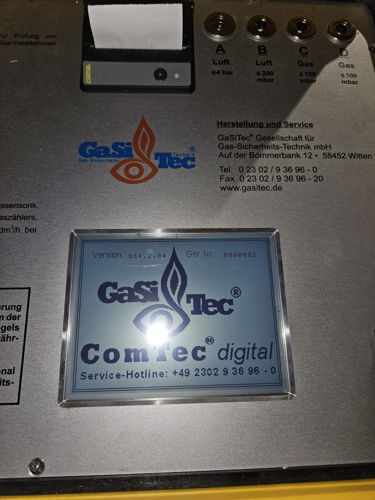 Comtec GaSiTec digital Gas Prüfgerät Testgerät DVGW ähnlich Testo Dräger Working