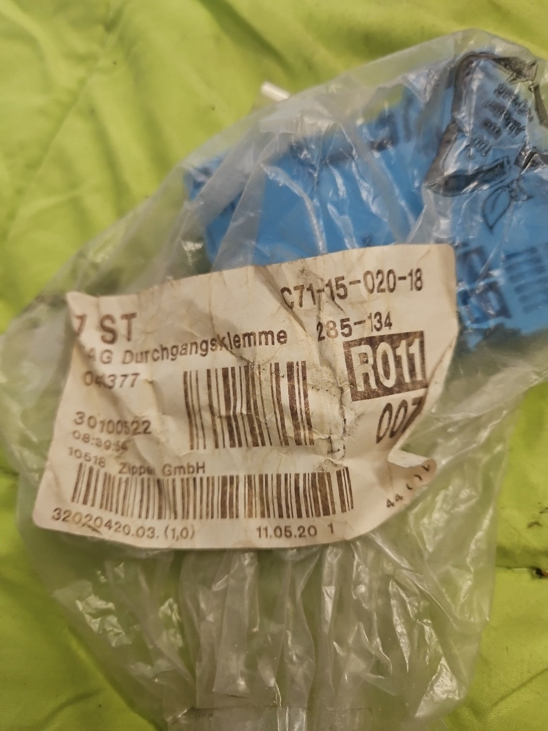 WAGO 2 Leiter Durchgangsklemme 285-134  35qmm  blau Neu/ovp
