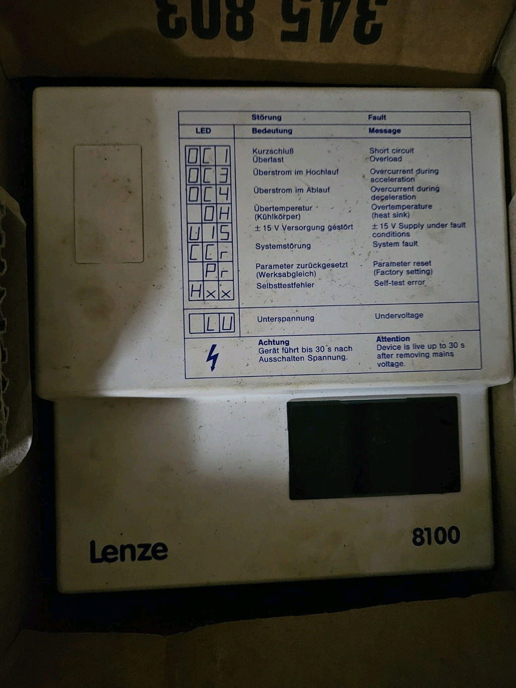 Lenze 8103 E.4B.12 Frequenzumrichter 8100 frequency inverter new in box, neu/OVP