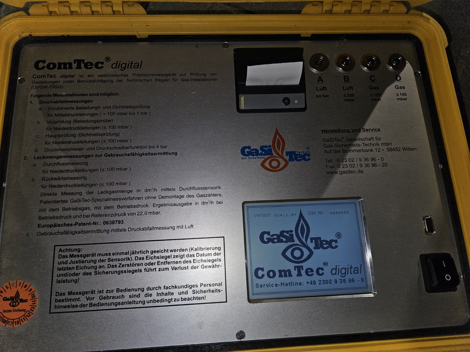 Comtec GaSiTec digital Gas Prüfgerät Testgerät DVGW ähnlich Testo Dräger Working