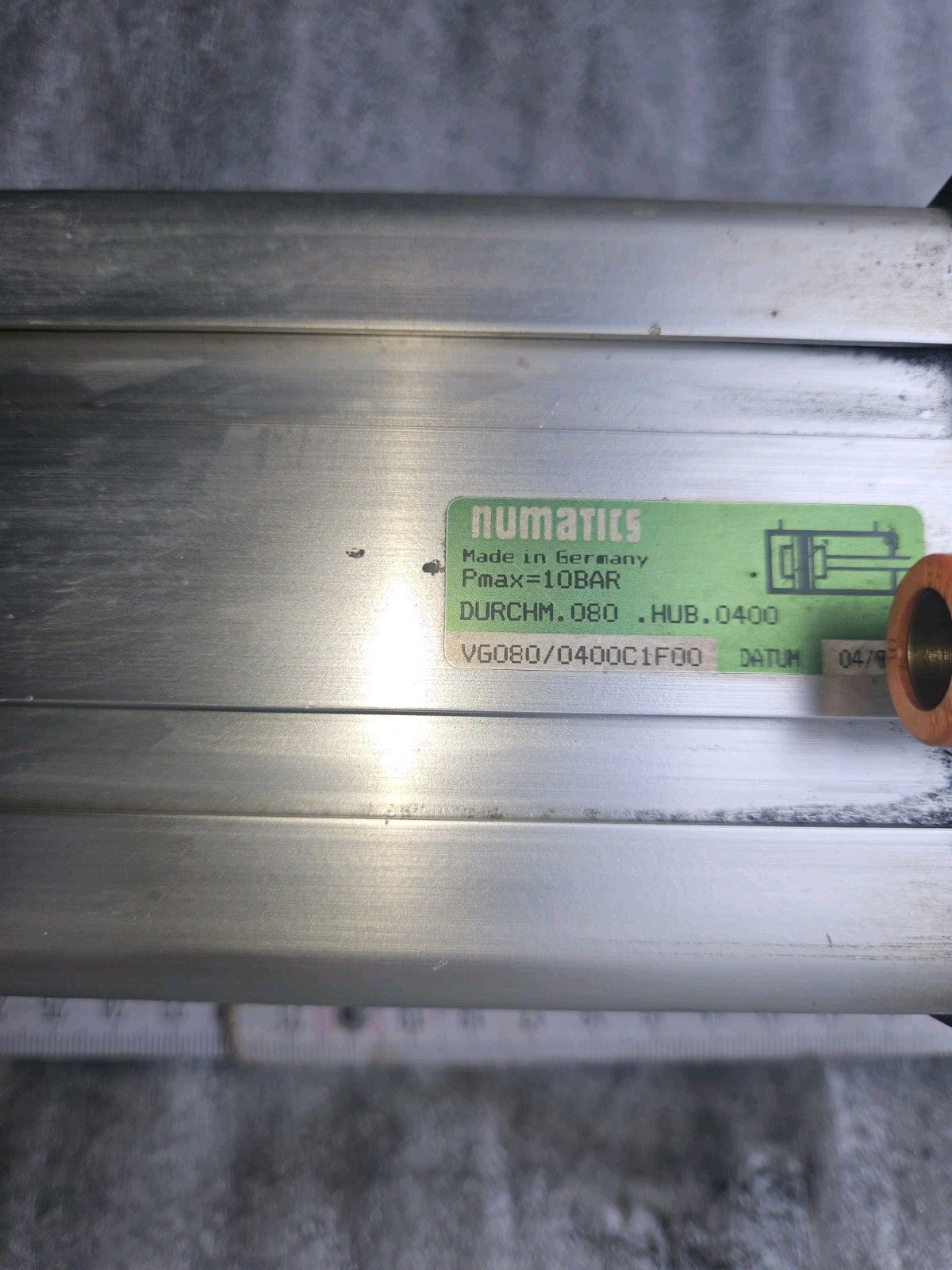 ASCO NUMATICS VG080/0400C1F00 Hydraulic Cylinder Hub 400, Durchmesser 80, 10bar