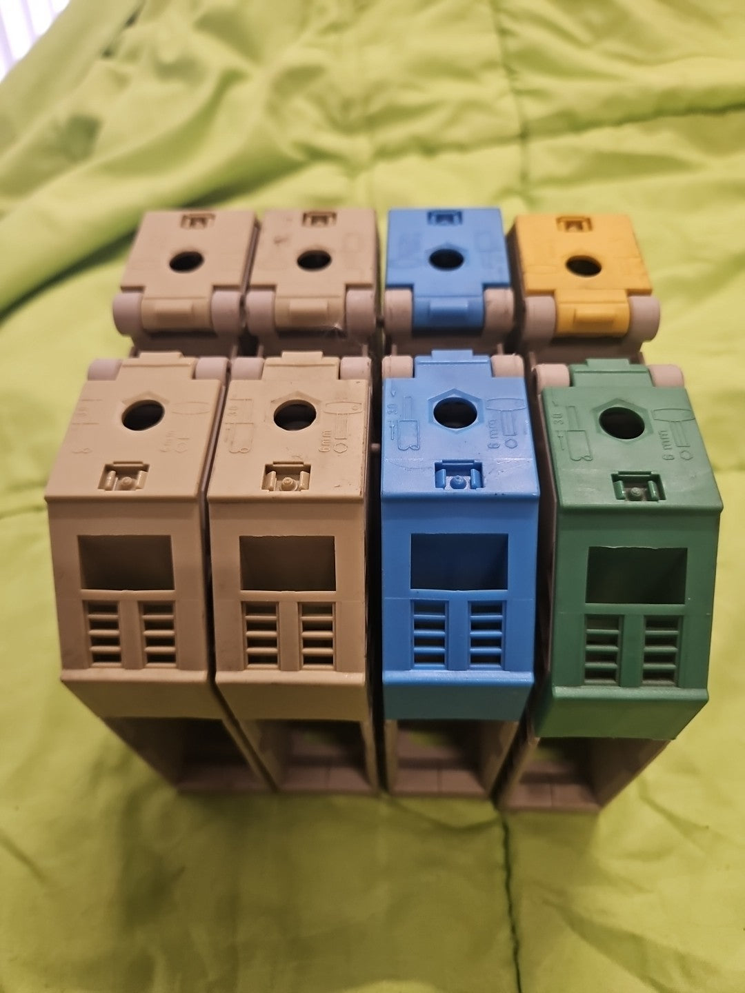 5 x Weidmüller WDU 70/95, WPE 70/95 Durchgangs-Reihenklemme, Schraubanschluss