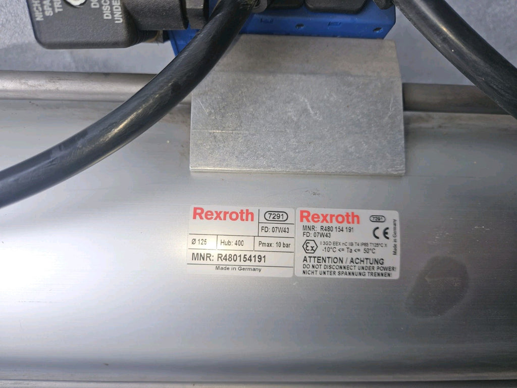 1 x New, unused Rexroth HYDRAULIC Cylinder 10barMNR: R480154191, Ø125, Hub 400