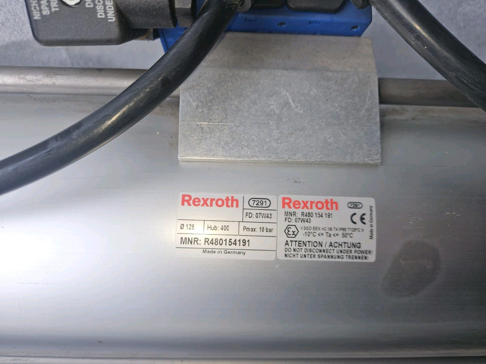 1 x New, unused Rexroth HYDRAULIC Cylinder 10barMNR: R480154191, Ø125, Hub 400