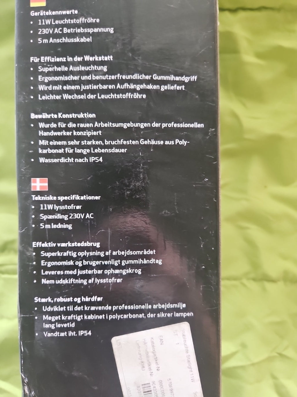 STAR LIGHT Inspection WORK Light, 11W, 220v, 5m Cable, Neu/ovp, New Unused Scan