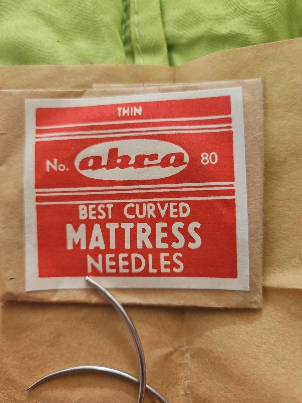 10 x AKRA best Curved Mattress needles Upholstery Leathercraft, New Old Stock