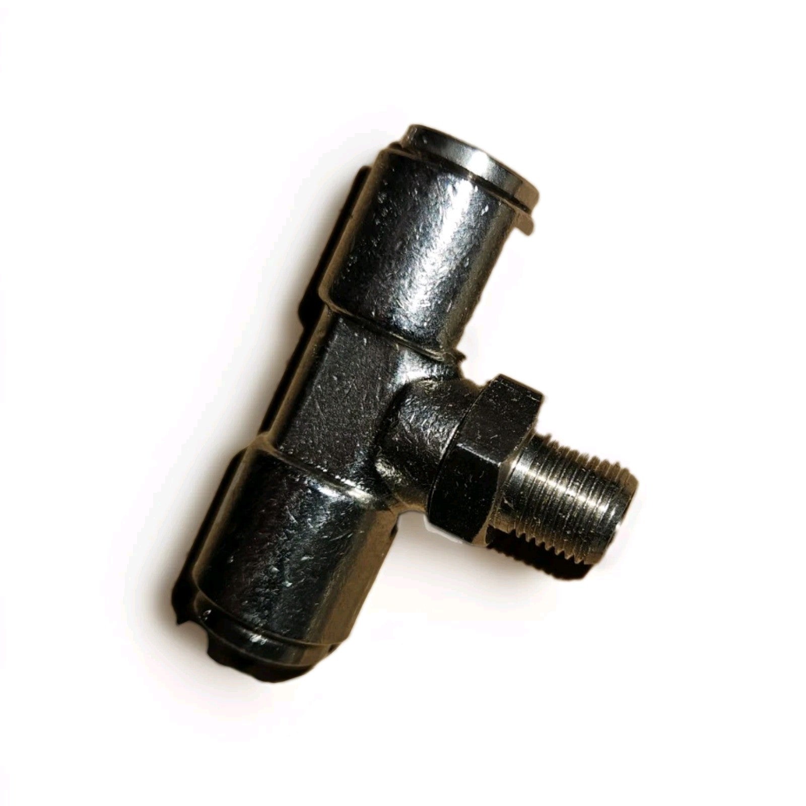 V2A 1/8-BSP-Außengewinde 8-mm-Steckanschluss T-Gewindeadapter, Norgren Enots New