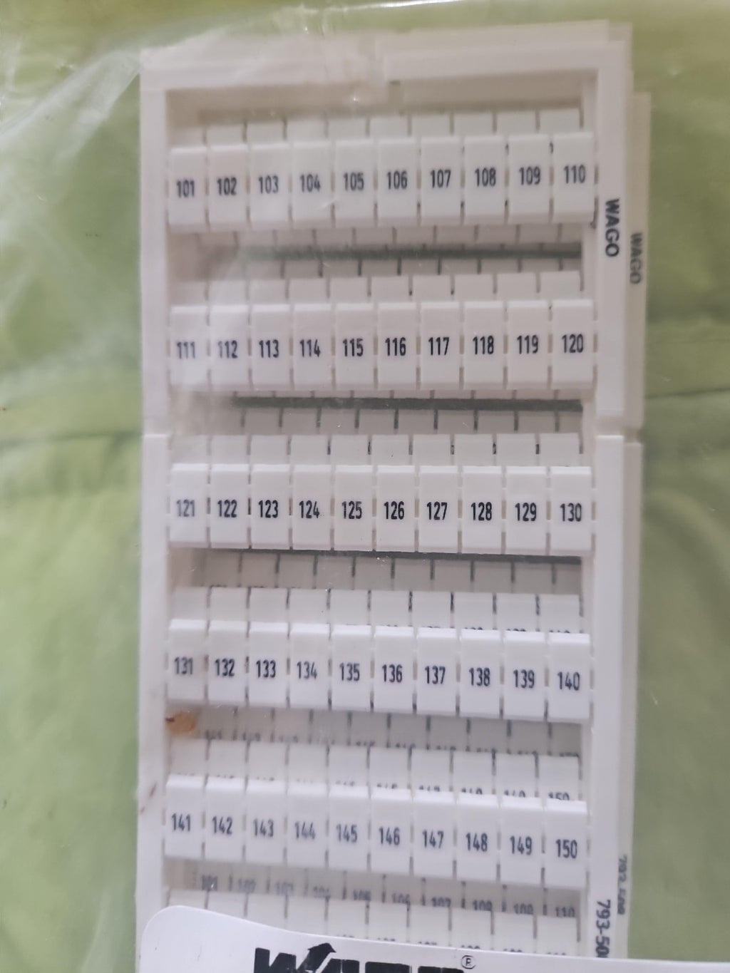 Wago Reihenklemmen Beschriftung 101 bis 150; 793-508 Neu/ovp, New Unopen